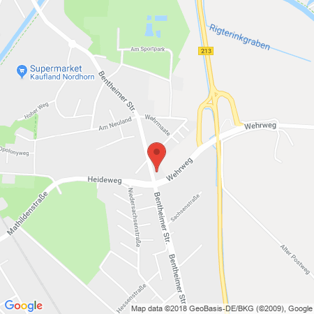Position der Autogas-Tankstelle: Total Nordhorn in 48529, Nordhorn