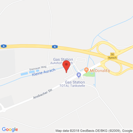 Standort der Autogas Tankstelle: Autohof Aurach (Shell) in 91589, Aurach
