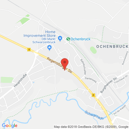 Position der Autogas-Tankstelle: OMV Tankstelle in 90592, Schwarzenbruck