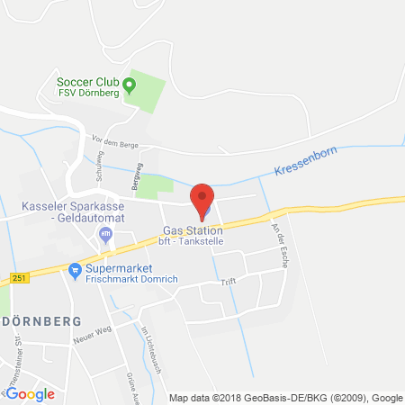 Position der Autogas-Tankstelle: Guenther Tank in 34317, Dörnberg
