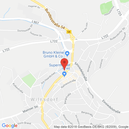 Position der Autogas-Tankstelle: Esso Tankstelle in 57234, Wilnsdorf