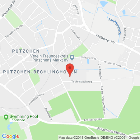 Position der Autogas-Tankstelle: Rewe Tankstelle in 53229, Bonn / Beul