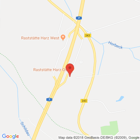 Position der Autogas-Tankstelle: Aral Tankstelle, Bat Harz Ost in 38723, Seesen