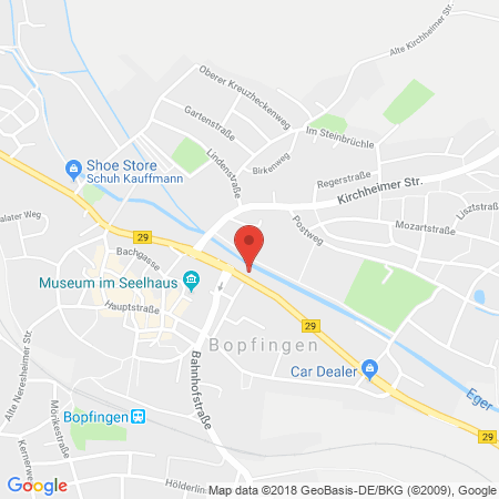 Position der Autogas-Tankstelle: Aral Tankstelle in 73441, Bopfingen