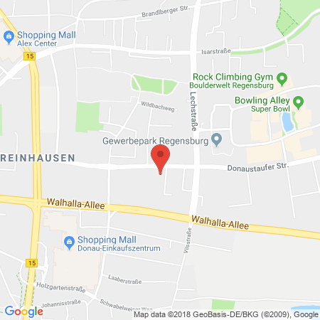 Position der Autogas-Tankstelle: JET Tankstelle in 93059, Regensburg