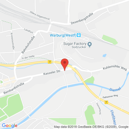 Standort der Autogas Tankstelle: Oil Station Hartmann in 34414, Warburg