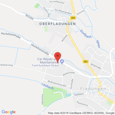 Position der Autogas-Tankstelle: AVIA Tankstelle in 97650, Fladungen