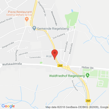 Position der Autogas-Tankstelle: Aral Tankstelle in 66292, Riegelsberg