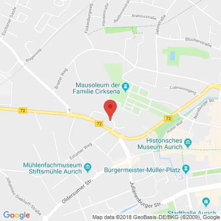 Standort der Tankstelle: JET Tankstelle in 26603, AURICH