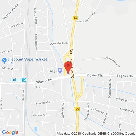 Standort der Tankstelle: ARAL Tankstelle in 49762, Lathen