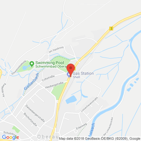 Position der Autogas-Tankstelle: Shell Tankstelle in 82496, Oberau