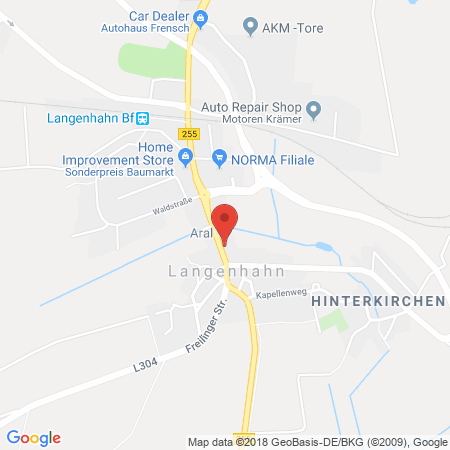 Position der Autogas-Tankstelle: Aral Tankstelle in 56459, Langenhahn