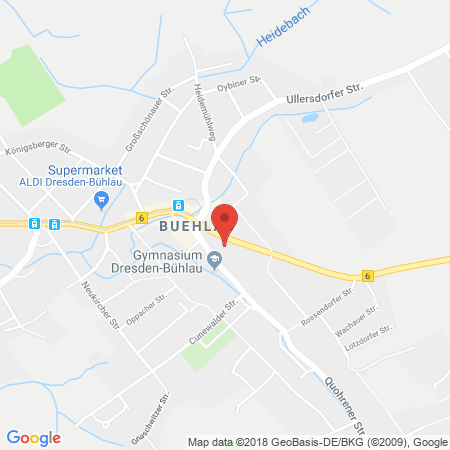 Position der Autogas-Tankstelle: JET Tankstelle in 01324, Dresden