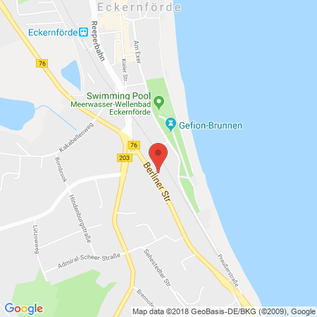 Standort der Tankstelle: JET Tankstelle in 24340, ECKERNFOERDE