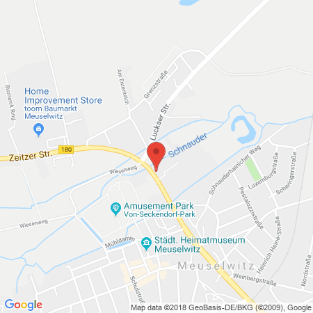 Position der Autogas-Tankstelle: AVIA Tankstelle in 04610, Meuselwitz