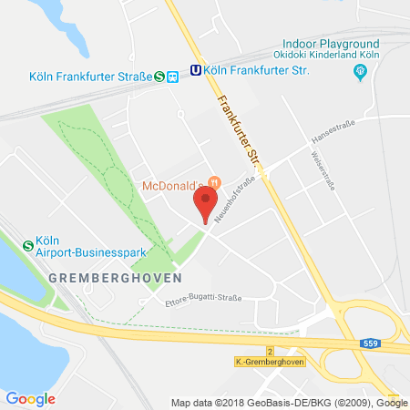 Position der Autogas-Tankstelle: Gremberghoven in 51149, Köln