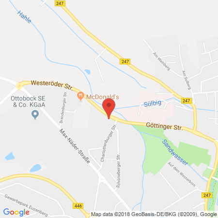 Position der Autogas-Tankstelle: Aral Tankstelle in 37115, Duderstadt