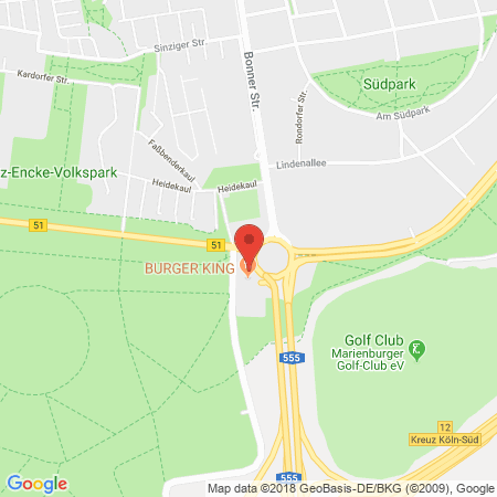Position der Autogas-Tankstelle: Aral Tankstelle in 50968, Köln