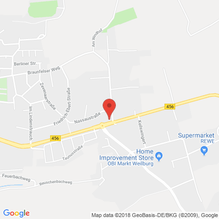 Position der Autogas-Tankstelle: JET Tankstelle in 35781, Weilburg