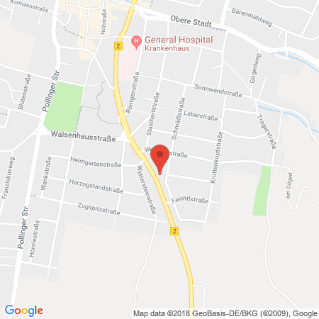Standort der Tankstelle: ESSO Tankstelle in 82362, WEILHEIM