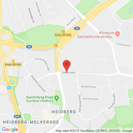 Position der Autogas-Tankstelle: Auto Center Braunschweig in 38124, Braunschweig