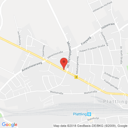 Position der Autogas-Tankstelle: Billmeier Tank Shop GmbH in 94447, Plattling