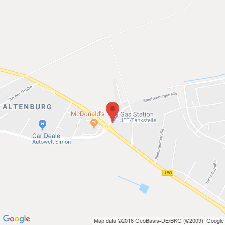 Position der Autogas-Tankstelle: JET Tankstelle in 04600, Altenburg