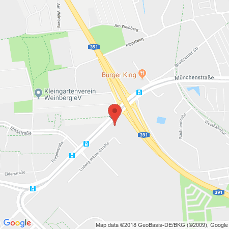 Position der Autogas-Tankstelle: Elan Braunschweig in 38120, Braunschweig