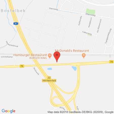Position der Autogas-Tankstelle: Aral Tankstelle in 21075, Hamburg