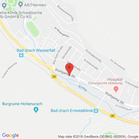 Standort der Tankstelle: JET Tankstelle in 72574, BAD URACH