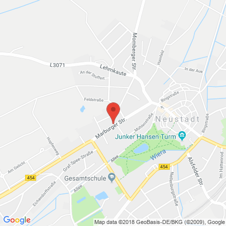 Position der Autogas-Tankstelle: Tinq Neustadt in 35279, Neustadt (hessen)
