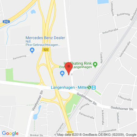 Position der Autogas-Tankstelle: Langenhagen in 30853, Langenhagen