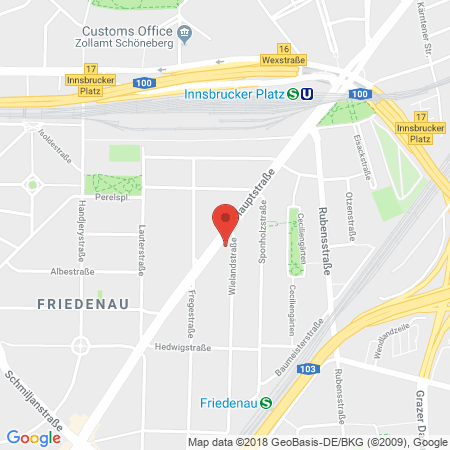 Position der Autogas-Tankstelle: Aral Tankstelle in 12159, Berlin