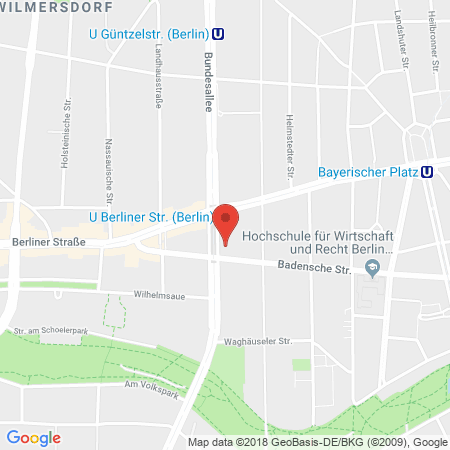 Position der Autogas-Tankstelle: Esso Tankstelle in 10715, Berlin