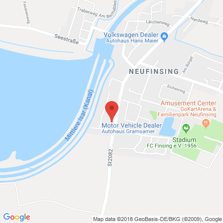 Position der Autogas-Tankstelle: Bk-tankstelle Leonard Gramsamer in 85464, Neufinsing