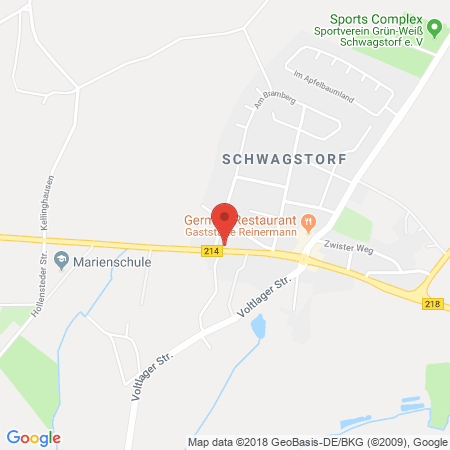 Position der Autogas-Tankstelle: Bft Geers in 49584, Schwagstorf
