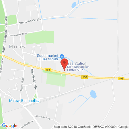 Position der Autogas-Tankstelle: Oil! Tankstelle Mirow in 17252, Mirow