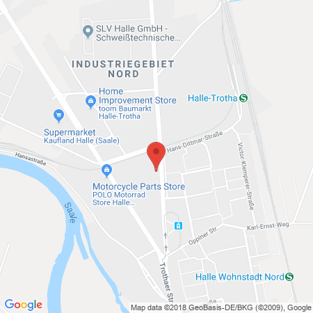 Position der Autogas-Tankstelle: Shell Tankstelle in 06118, Halle
