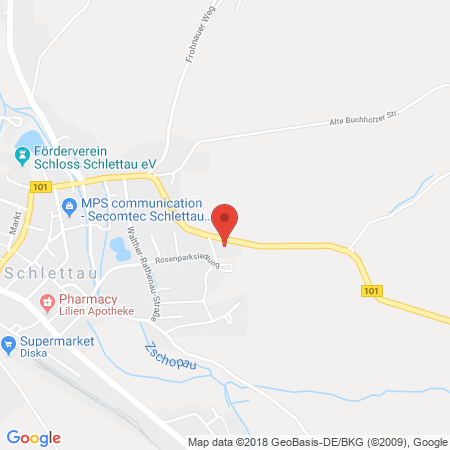 Position der Autogas-Tankstelle: Q1 Tankstelle in 09487, Schlettau