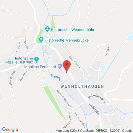 Position der Autogas-Tankstelle: Calpam Tankstelle in 59889, Eslohe