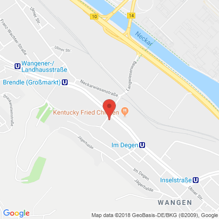 Position der Autogas-Tankstelle: Total Stuttgart in 70188, Stuttgart