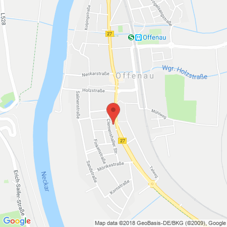 Position der Autogas-Tankstelle: JET Tankstelle in 74254, Offenau