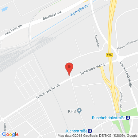 Position der Autogas-Tankstelle: Total Dortmund in 44143, Dortmund