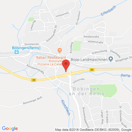 Position der Autogas-Tankstelle: Esso Tankstelle in 73560, Boebingen