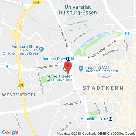 Position der Autogas-Tankstelle: JET Tankstelle in 45127, Essen