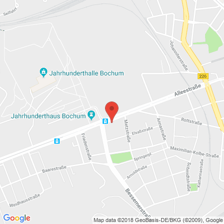 Position der Autogas-Tankstelle: Aral Tankstelle in 44793, Bochum