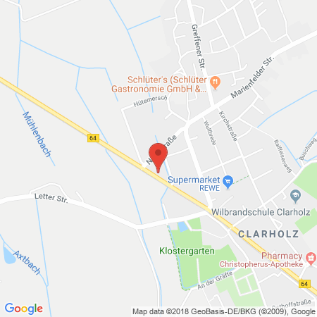 Position der Autogas-Tankstelle: AVIA Tankstelle in 33442, Herzebrock