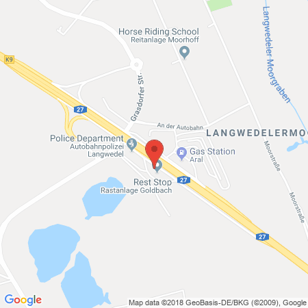 Position der Autogas-Tankstelle: Shell Tankstelle in 27299, Langwedel