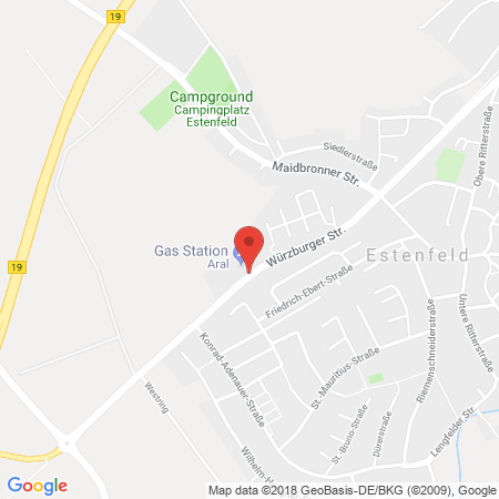 Standort der Tankstelle: ARAL Tankstelle in 97230, Estenfeld