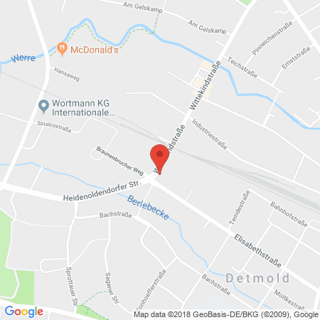 Standort der Tankstelle: Shell Tankstelle in 32756, Detmold